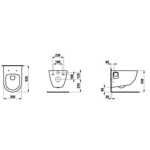 LAUFEN PRO A ASMA KLOZET RIMLESS H8209640000001