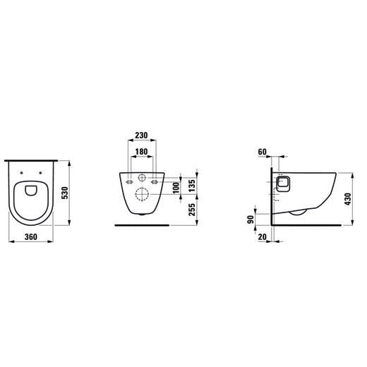 LAUFEN PRO A ASMA KLOZET RIMLESS H8209640000001