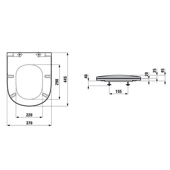 LAUFEN LUA KLOZET KAPAGI AMORTISORLU MANHATTAN H8910830370001