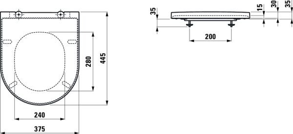 LAUFEN KARTELL KLOZET KAPAGI YAVAS KAPANIR PARLAK SIYAH H8913330200001