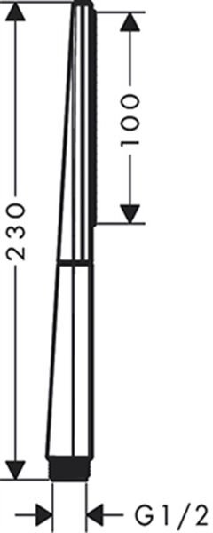 HANSGROHE RAINFINITY EL DUSU BATON 100 1JET MAT SIYAH KROM 26866340