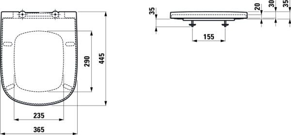 LAUFEN PALOMBA KLOZET KAPAGI AMORTISORLU H8918020000001