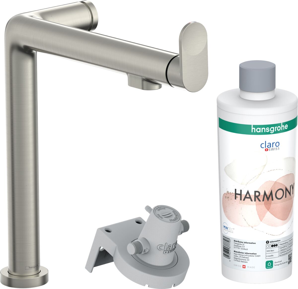 HANSGROHE AQITTURA M91 EVYE BATARYASI M91 FILTRE SISTEMI 240, 1JET STARTER SET PASLANMAZ CELIK 76802800