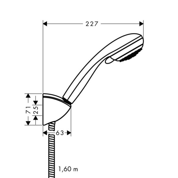 HANSGROHE CROMETTA DUS ASKI SETI VARIO, 160 CM DUS HORTUMU KROM 27559000