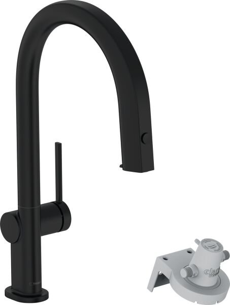 HANSGROHE AQITTURA M91 EVYE BATARYASI M91 FILTRE SISTEMI 210 CEKILEBILIR GAGA SATIN SIYAH 76803670