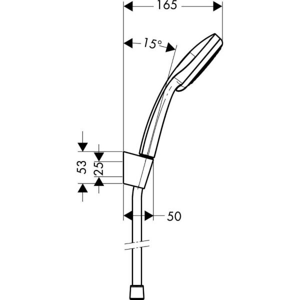 HANSGROHE CROMA EL DUSU + PORTER SET 100 KROM 27594000