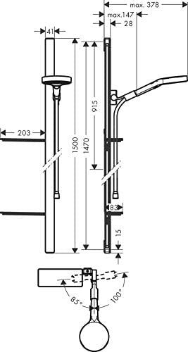 HANSGROHE RAINDANCE DUS SETI 130 3 JET KROM RAINFINITY KROM 27671000