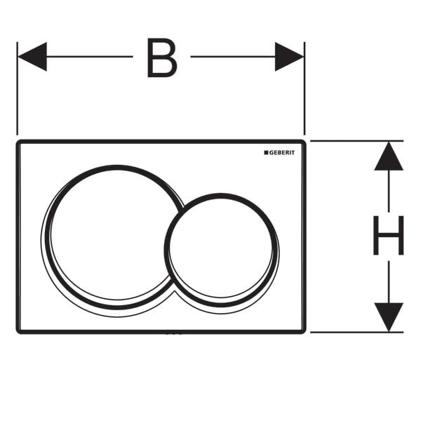 GEBERIT ALPHA KUMANDA KAPAGI CIFT BASMALI PARLAK KROM 115.035.21.5