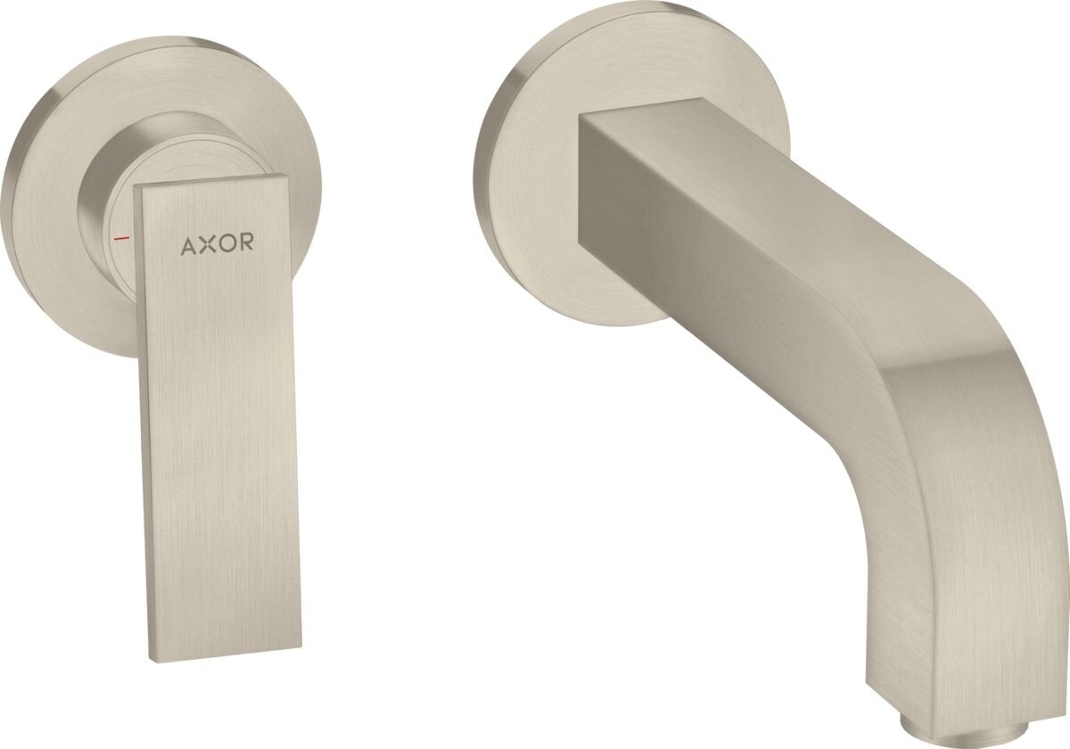 AXOR CITTERIO TEK KOLLU LAVABO BATARYASI 220 MM GAGA VE ROZET CUBUK VOLAN MAT NIKEL 39121820