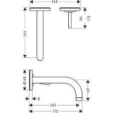 AXOR UNO TEK KOLLU LAVABO BATARYASI MAT NIKEL 38113820