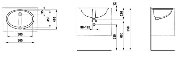 LAUFEN LIPSY LAVABO GOMME 570x410 MM H8112990000001