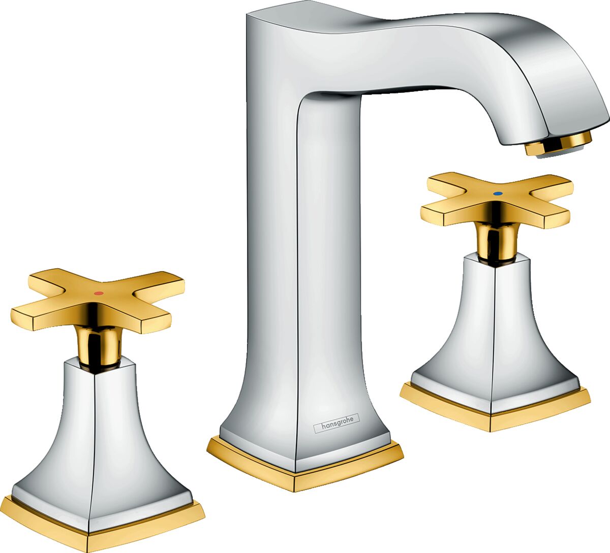 HANSGROHE METROPOL CLASSIC 3-DELIKLI LAVABO BATARYASI 160 MM ARTI VOLAN KROM/ALTIN OPTIK 31307090