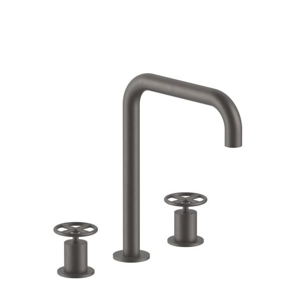 FANTINI FONTANE BIANCHE 3-DELIKLI LAVABO BATARYASI MAT GUN METAL 47 P5 P007W