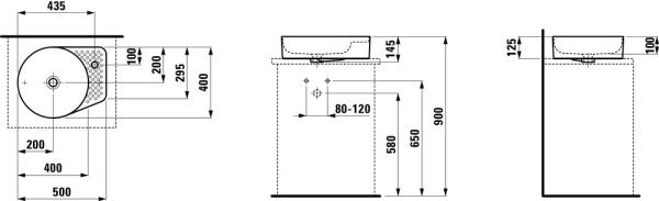 LAUFEN VAL CANAK LAVABO 500x400 MM H8122810001041