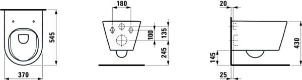 LAUFEN KARTELL ASMA KLOZET RIMLESS SIYAH H8203370202301