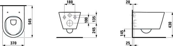 LAUFEN KARTELL ASMA KLOZET RIMLESS SIYAH H8203370202301