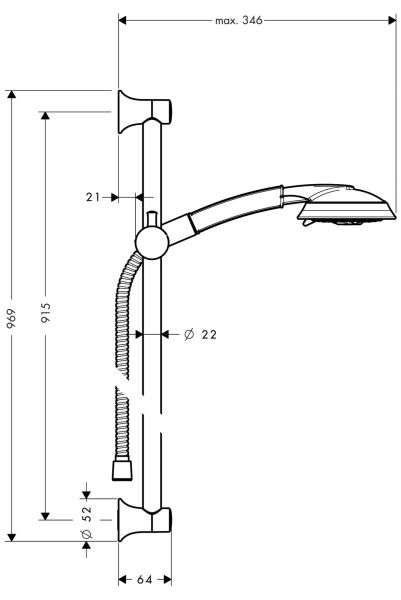 HANSGROHE RAINDANCE DUS SETI CLASSIC 100 AIR UNICA CLASSIC SET 0,90 27841090