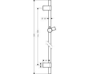 HANSGROHE SHOWER RAIL DUS BARI RENO 105CM KROM 28663000