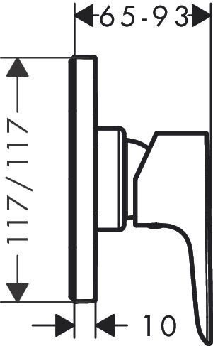 HANSGROHE TALIS E TEK KOLLU BANYO BATARYASI KROM 71764000