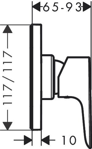 HANSGROHE TALIS E TEK KOLLU BANYO BATARYASI KROM 71764000