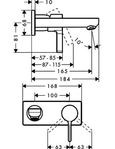 HANSGROHE METRIS S TEK KOLLU LAVABO BATARYASI KROM 31162000