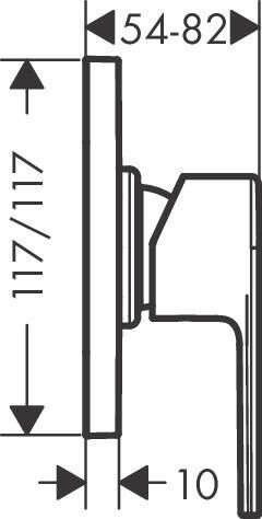 HANSGROHE VERNIS SHAPE TEK KOLLU BANYO BATARYASI KROM 71658000