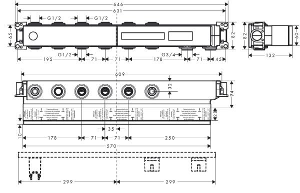 HANSGROHE UNIVERSAL IC SET TERMOSTATIK MODUL SELECT 4 CIKIS IC SET 15312180