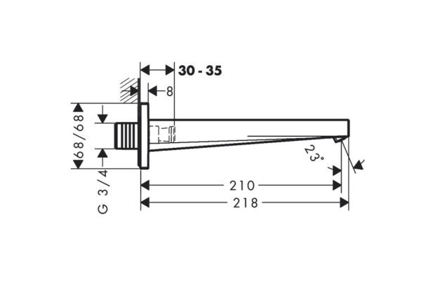 HANSGROHE TECTURIS E GAGA MAT BRONZ 73410140