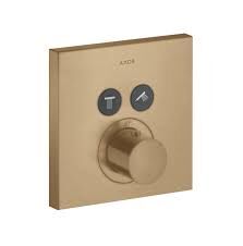AXOR SHOWERSELECT BANYO BATARYASI TERMOSTAT SQUARE MAT BRONZ  36715140