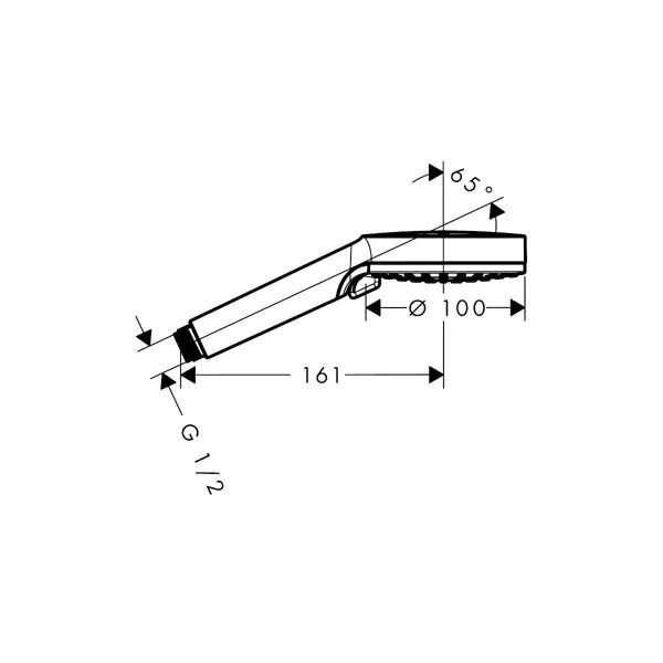 HANSGROHE VERNIS SHAPE EL DUSU 100MM KROM 26270000