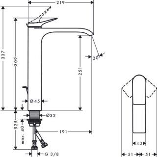 HANSGROHE VIVENIS TEK KOLLU LAVABO BATARYASI 250 SATIN BEYAZ 75040700