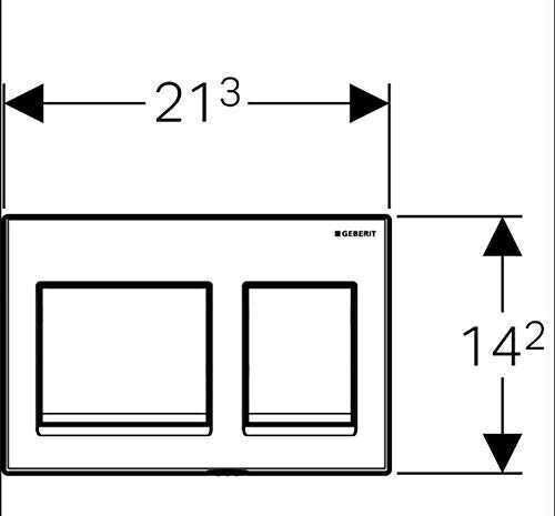 GEBERIT ALPHA KUMANDA KAPAGI CIFT BASMALI MAT KROM 115.045.46.5
