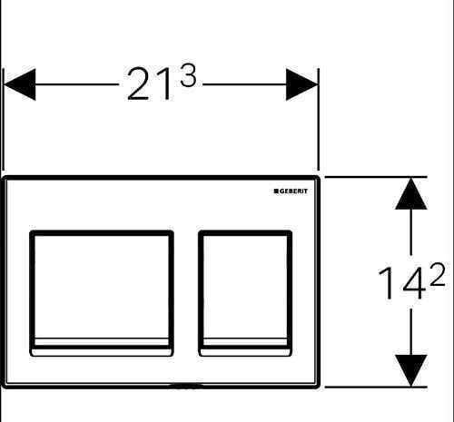 GEBERIT ALPHA KUMANDA KAPAGI CIFT BASMALI MAT KROM 115.045.46.5
