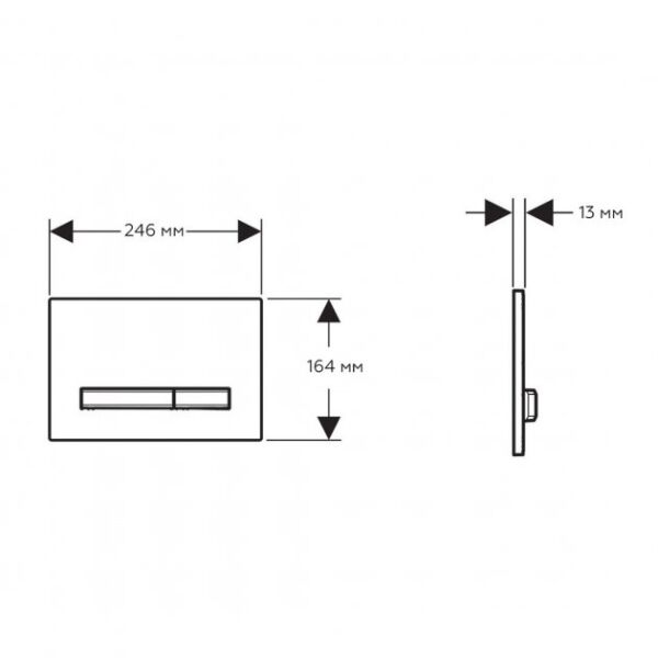 GEBERIT SIGMA50 KUMANDA KAPAGI CIFT BASMALI PIRINC SIYAH 115.672.DW.2