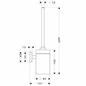 HANSGROHE LOGIS TUVALET FIRCALIK KROM 41632000