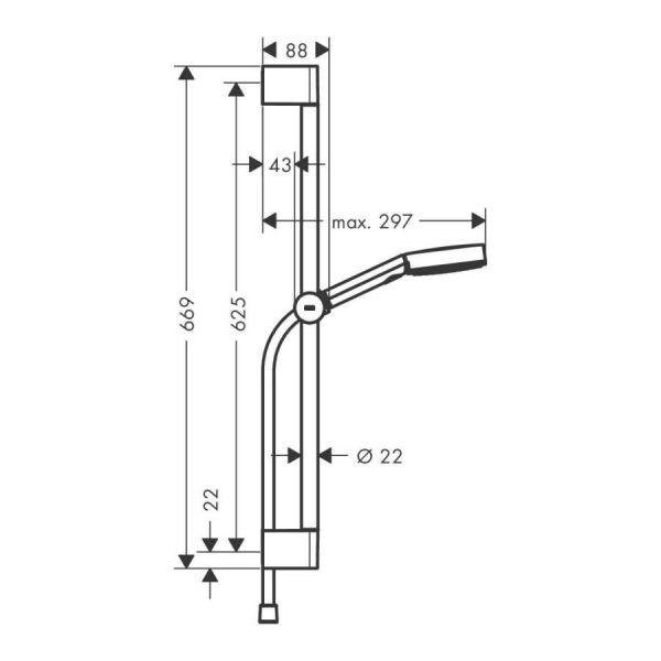 HANSGROHE PULSIFY S DUS SETI 105 3 JET RELAXATION ECOSMART 65CM DUS BARI ILE KROM  24161000