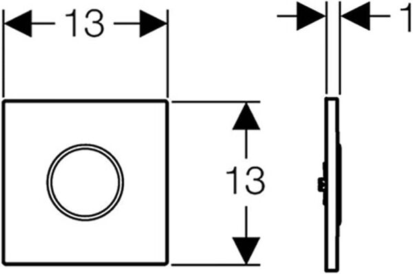 GEBERIT SIGMA10 KUMANDA KAPAGI PARLAK SIYAH 116.025.KM.1