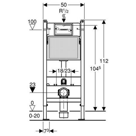 GEBERIT DELTA GOMME REZERVUAR 12CM DUOFIX 111.153.00.1