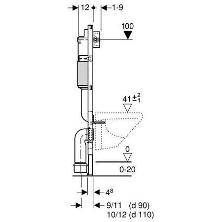GEBERIT DELTA GOMME REZERVUAR 12CM DUOFIX 111.153.00.1