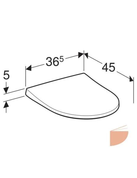 GEBERIT ICON KLOZET KAPAGI SLIM YAVAS KAPANIR 500.835.01.1