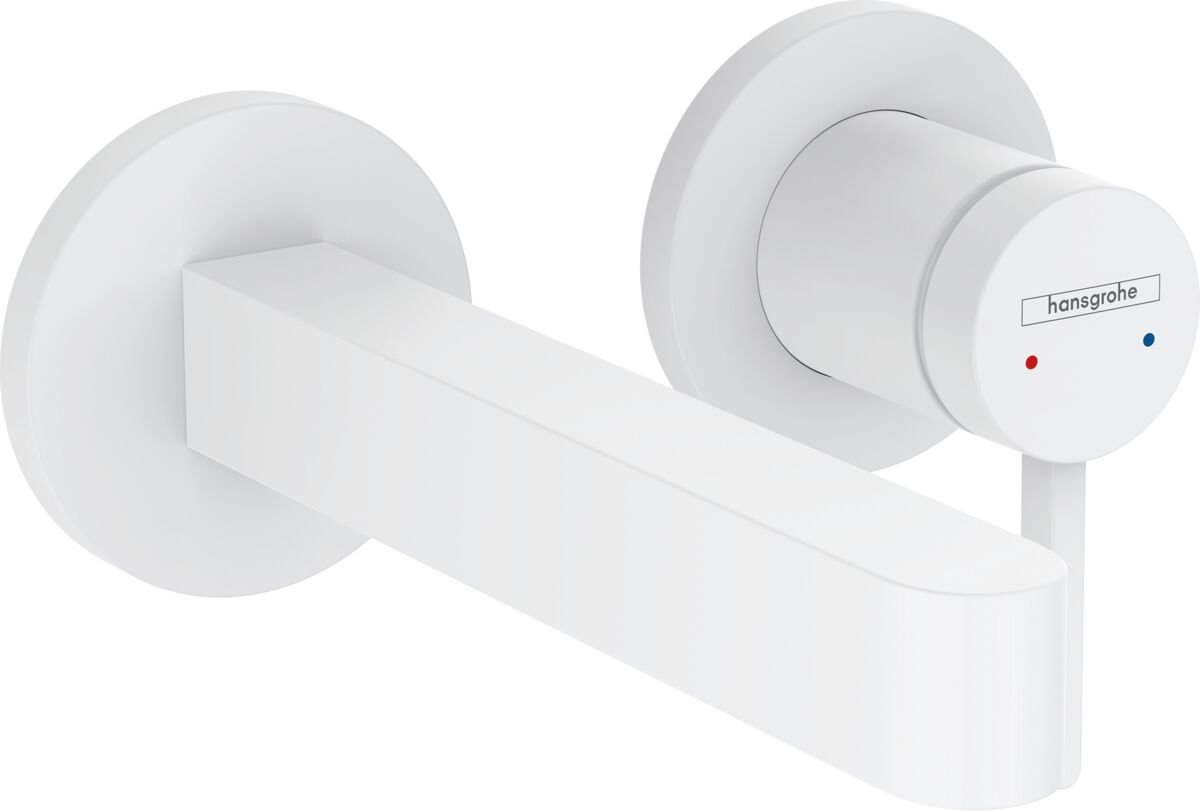 HANSGROHE FINORIS TEK KOLLU LAVABO BATARYASI ANKASTRE DUVARA MONTE 16.8 CM GAGA ILE SATIN BEYAZ 76051700