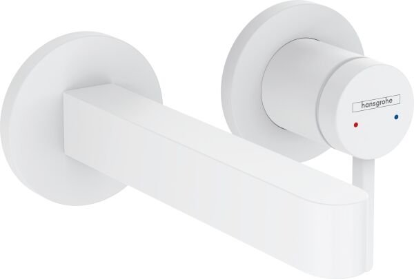 HANSGROHE FINORIS TEK KOLLU LAVABO BATARYASI ANKASTRE DUVARA MONTE 16.8 CM GAGA ILE SATIN BEYAZ 76051700