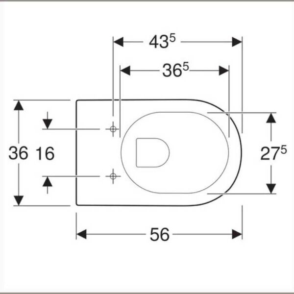 GEBERIT SENYA ASMA KLOZET 56CM 501.016.00.1
