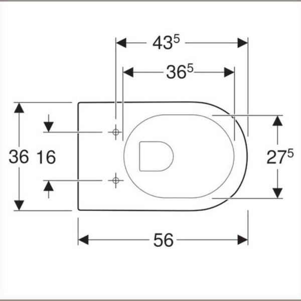 GEBERIT SENYA ASMA KLOZET 56CM 501.016.00.1