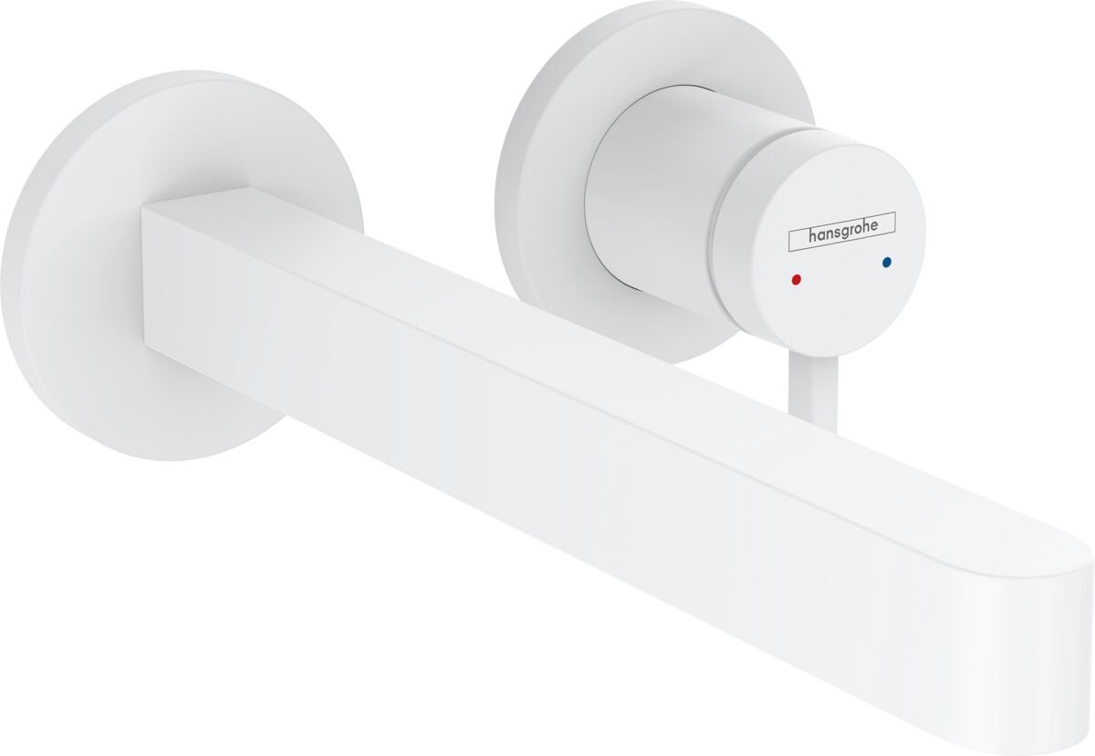 HANSGROHE FINORIS TEK KOLLU LAVABO BATARYASI ANKASTRE DUVARA MONTE 22.8 CM GAGA ILE SATIN BEYAZ 76050700