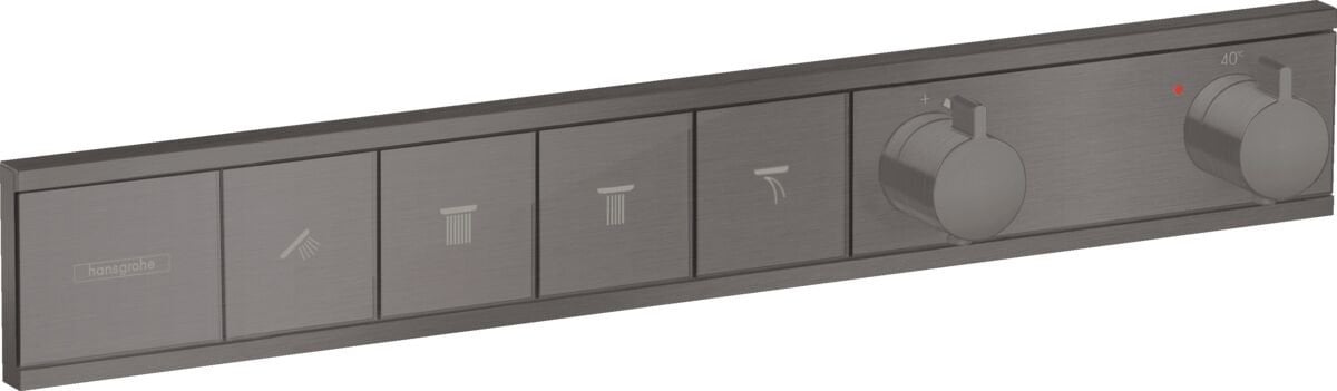 HANSGROHE RAINSELECT BANYO BATARYASI TERMOSTAT 4 CIKIS MAT SIYAH KROM 15382340