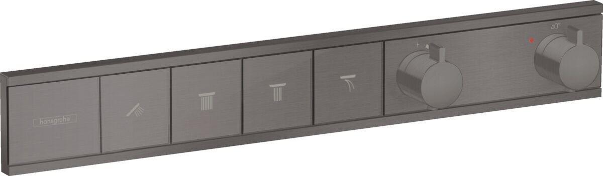 HANSGROHE RAINSELECT BANYO BATARYASI TERMOSTAT 4 CIKIS MAT SIYAH KROM 15382340