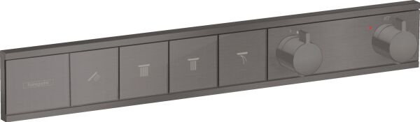 HANSGROHE RAINSELECT BANYO BATARYASI TERMOSTAT 4 CIKIS MAT SIYAH KROM 15382340