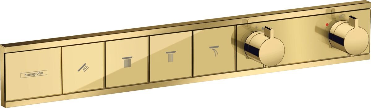 HANSGROHE RAINSELECT BANYO BATARYASI TERMOSTAT 4 CIKIS PARLAK ALTIN OPTIK 15382990
