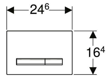 GEBERIT SIGMA50 KUMANDA KAPAGI CIFT BASMALI FUME CAM 115.788.SD.5